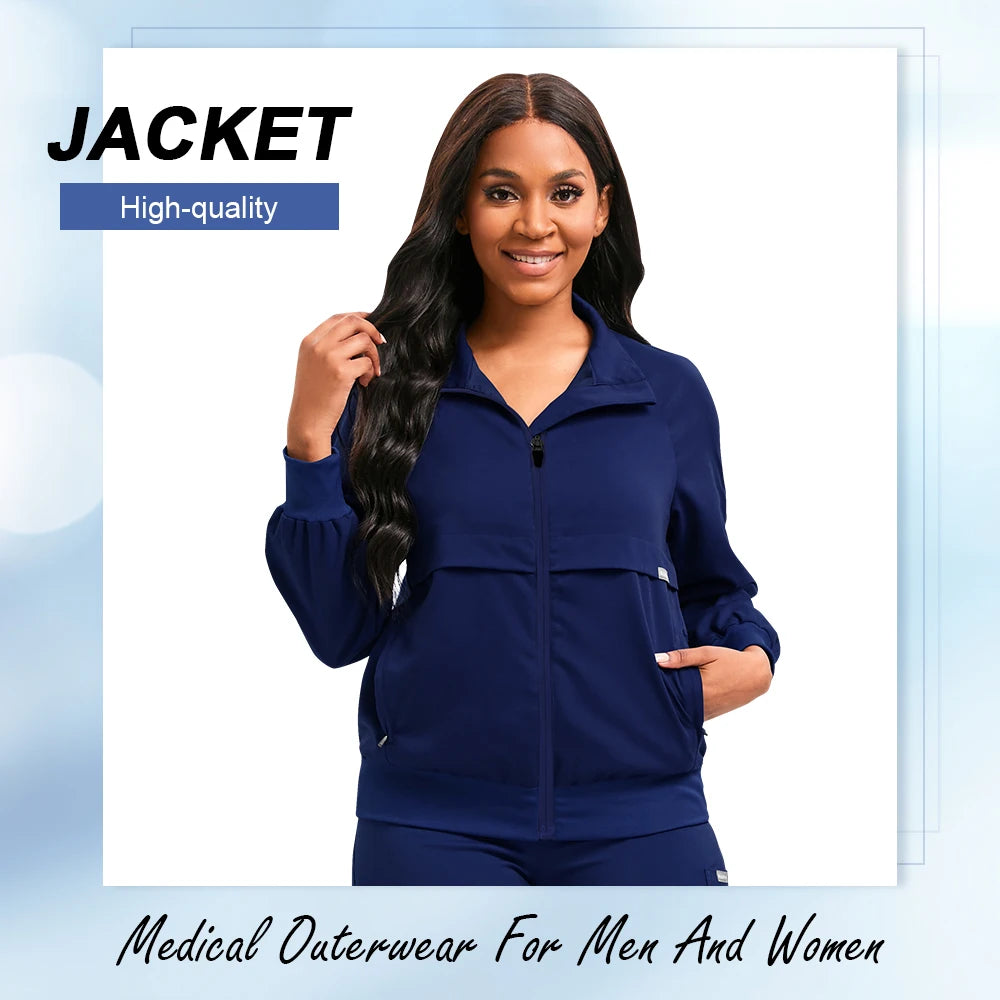 Wholesale Price Medical Scrub Uniform Jacket Women Men Dental Scrub Healthcare Uniform Beauty Salon Manicurist Cleaning Wear New