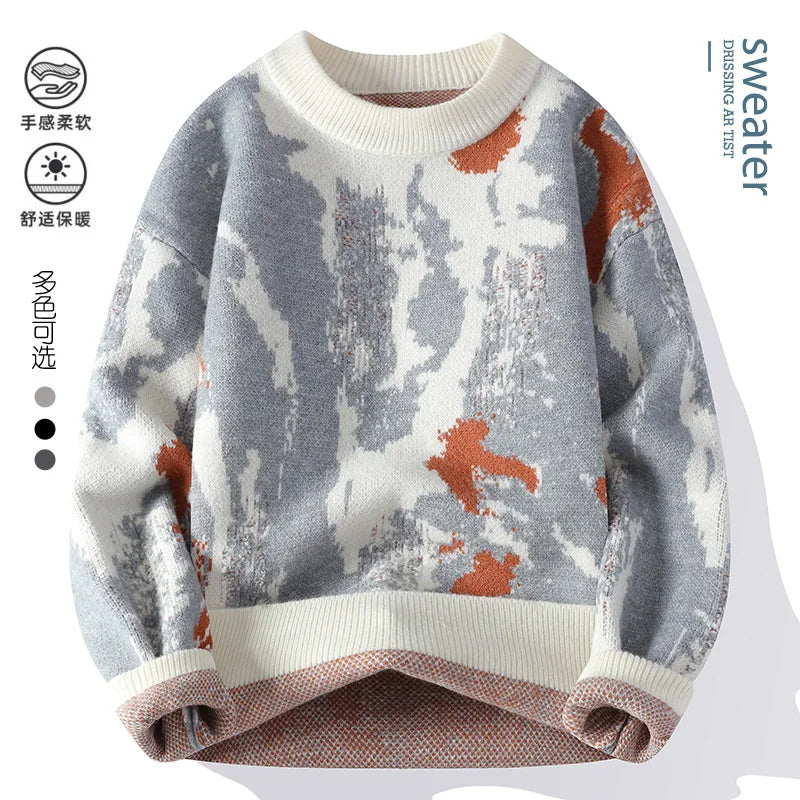 winter Men's Fashion casual Round Neck Warm sweater slim fit Sweaters Men sweater male Thicken Warm wool pullovers