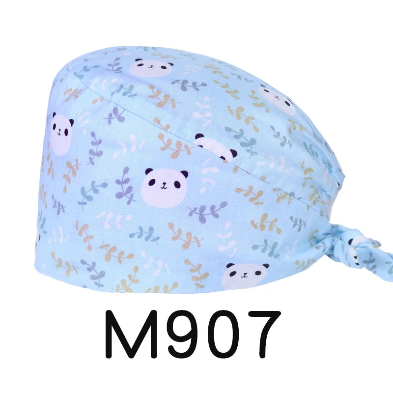 LONG HAIR Scrub Caps Surgical Medical Hats Cotton Nursing Caps Breathable Bouffant Healthcare Chef Pediatric Veterinary Hats M81