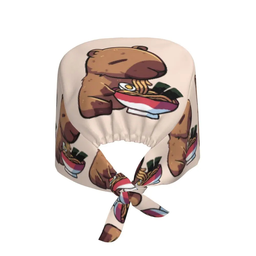 Custom Cartoon Capybara Medical Staff Scrubs Hat Women Men Comic Doctor Nursing Surgical Cap Scrub Caps
