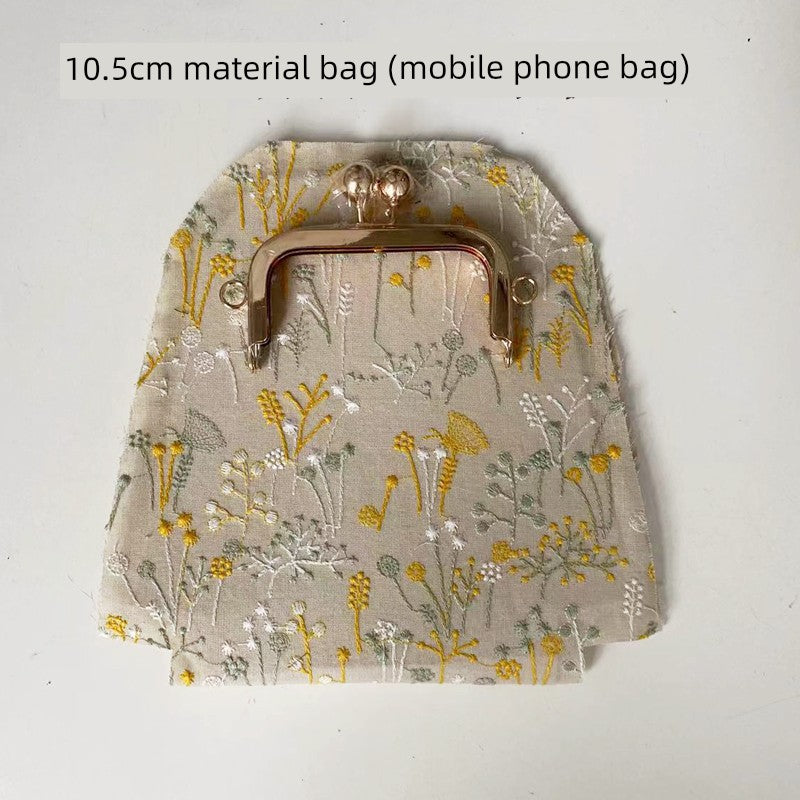 Machine Embroidery Extended Mobile Phone Bag Fabric