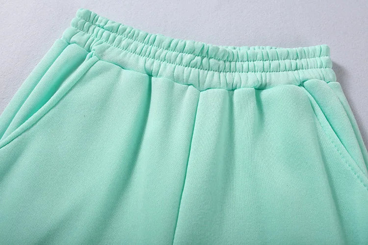 Winter Tracksuit Women Two Piece Set - Oversized Hoodie Sweatpants Solid Color Sportswear Suit |Casual Sweatshirt Trouser Set