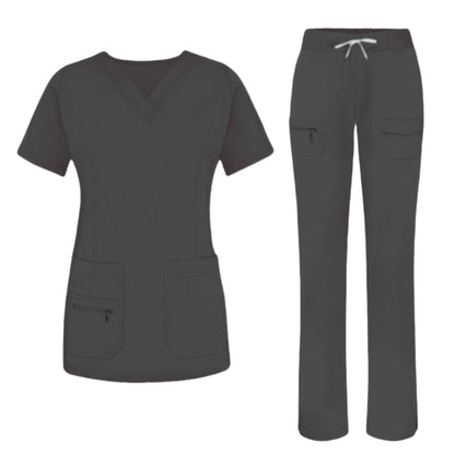 Surgical Uniforms Woman Medical Blouse Strechy Scrubs Top+pant Sets Medico Clothes for Doctors Nurses Clinical Medical Uniform