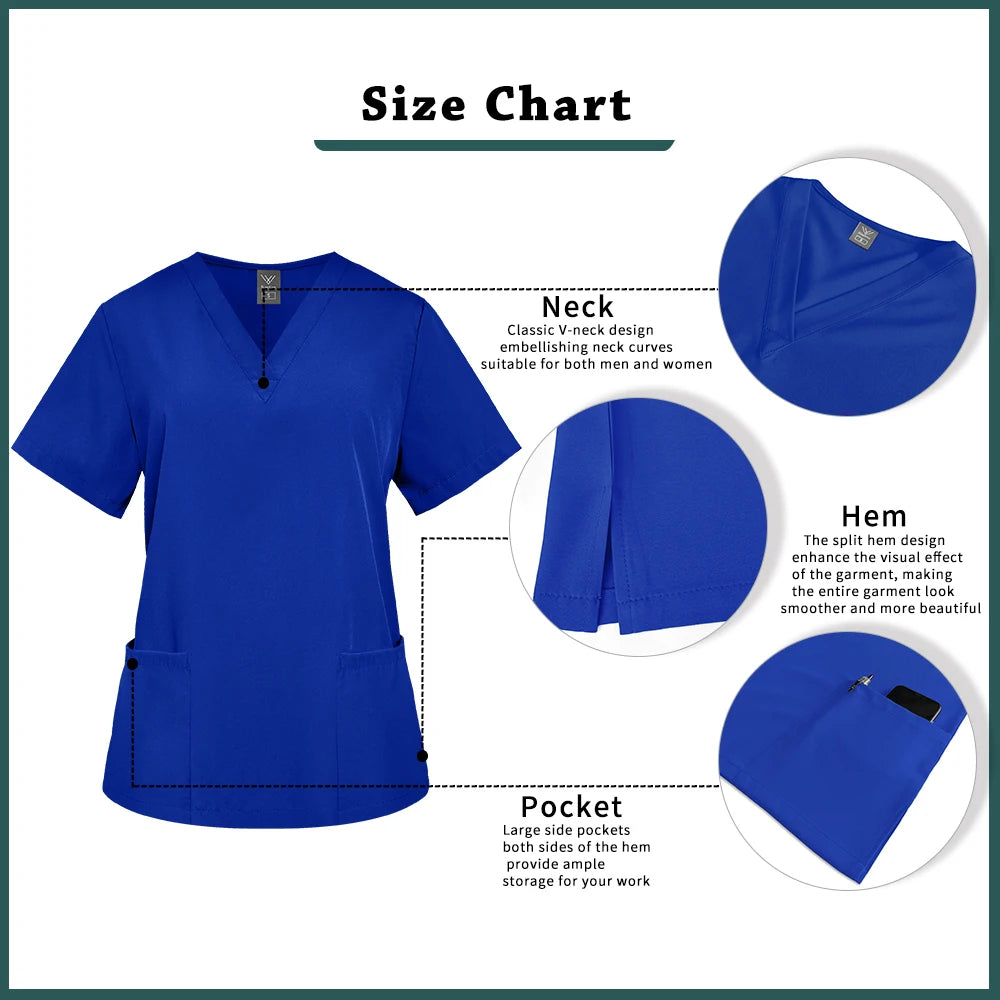 Wholesale Scrubs Set Nurse Dental Straight Surgery Suit Operating Room Clothing Medical Nurse Uniform Hospital Working Work Wear