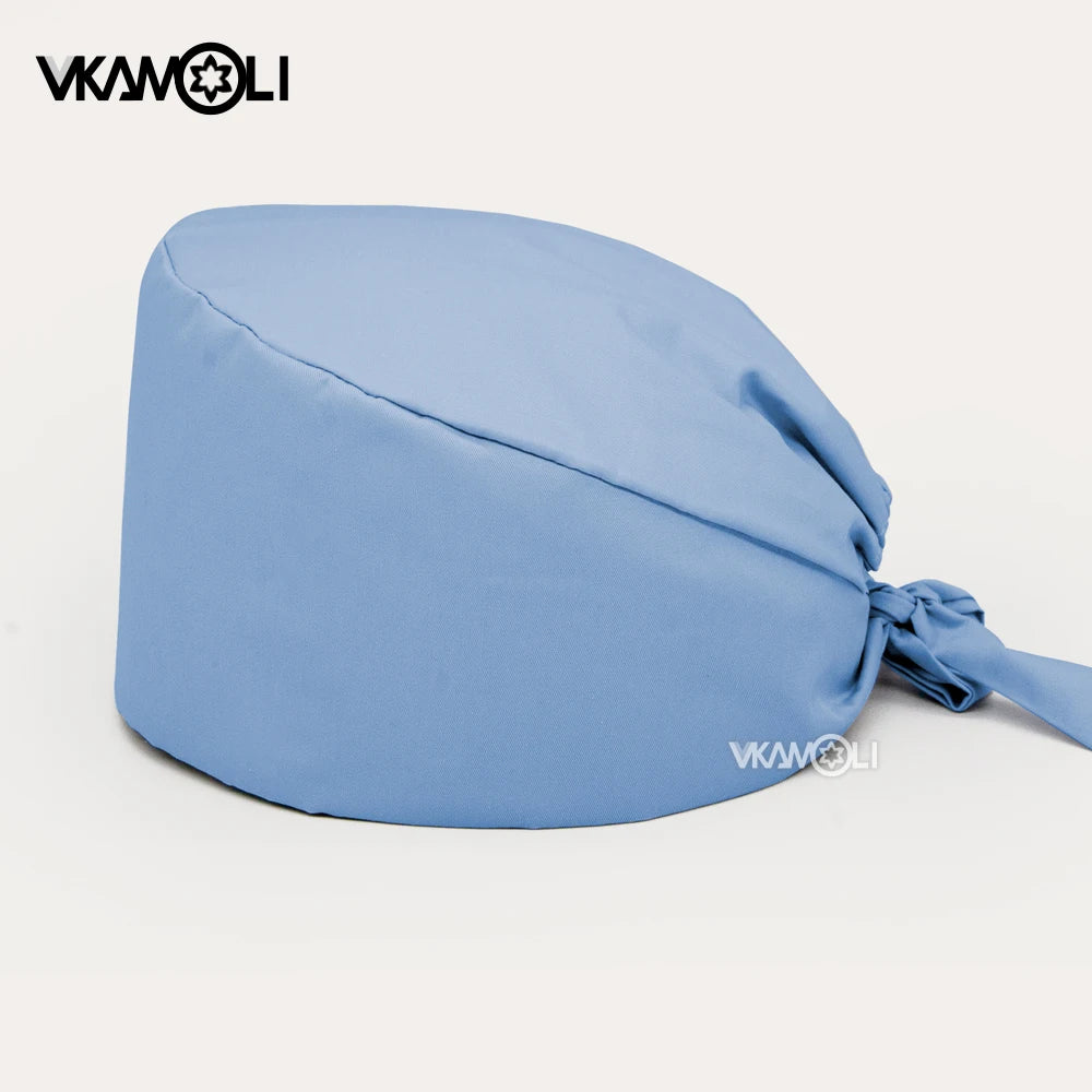 Solid color scrubs caps Pet Grooming Agency Work Scrubs Beauty Work Hats