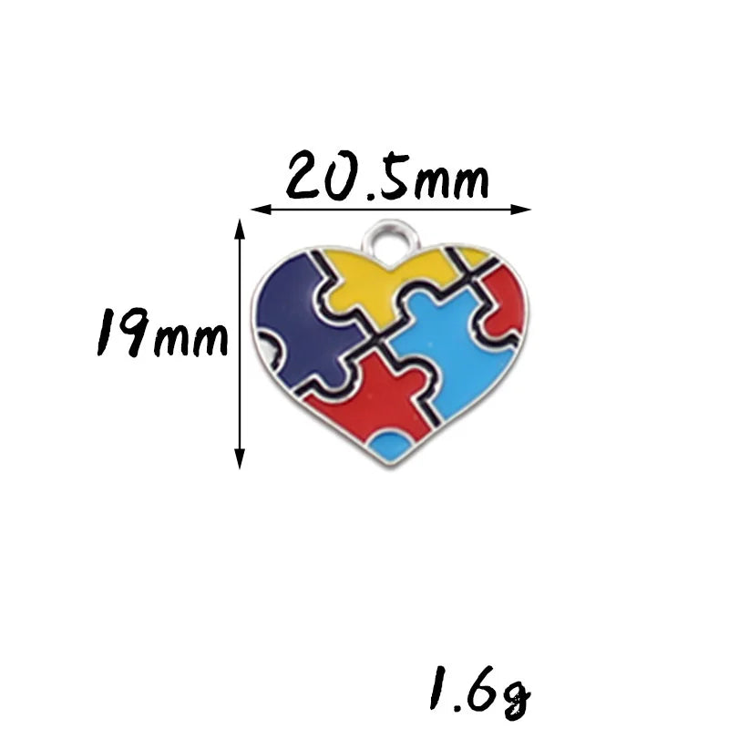 1 Pcs Autism Awareness Pin Autism Pins Lapel Pin Multi Color Autism Puzzle Piece Brooches Pins for Backpacks Sleeves Awareness
