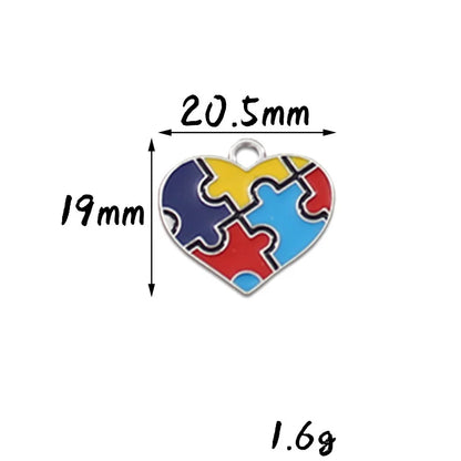 1 Pcs Autism Awareness Pin Autism Pins Lapel Pin Multi Color Autism Puzzle Piece Brooches Pins for Backpacks Sleeves Awareness