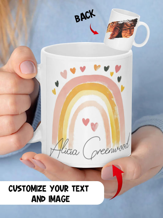 Customized mug with large capacity Personalized cup with picture text name  personalized gift