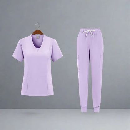 New Straight Pants Scrubs Set Medical Uniforms Stretch Tops with Pocket Nurse Uniform Surgery Suits Nursing Workwear Accessories