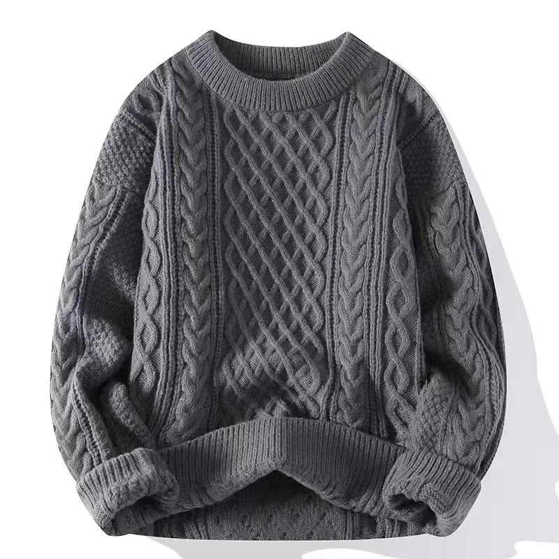 Winter Men's Sweater Men Clothing Striped Sweater Men Casual Streetwear Pullover O-Neck Sweaters Men