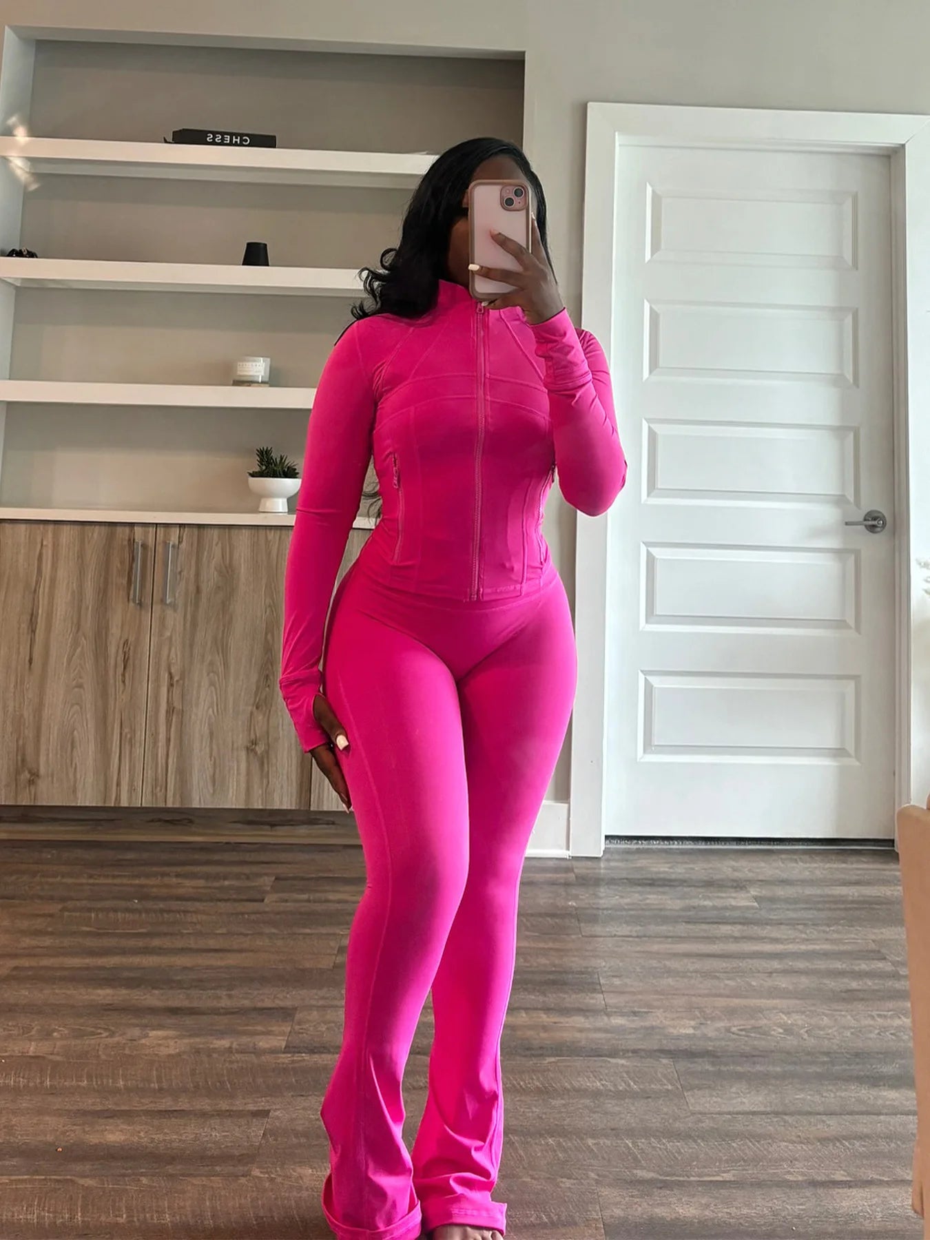 HLJ&GG Casual Solid Sporty Two Piece Sets Women Zipper Long Sleeve Slim Top And Skinny Pants Outfits Spring New 2pcs Tracksuits