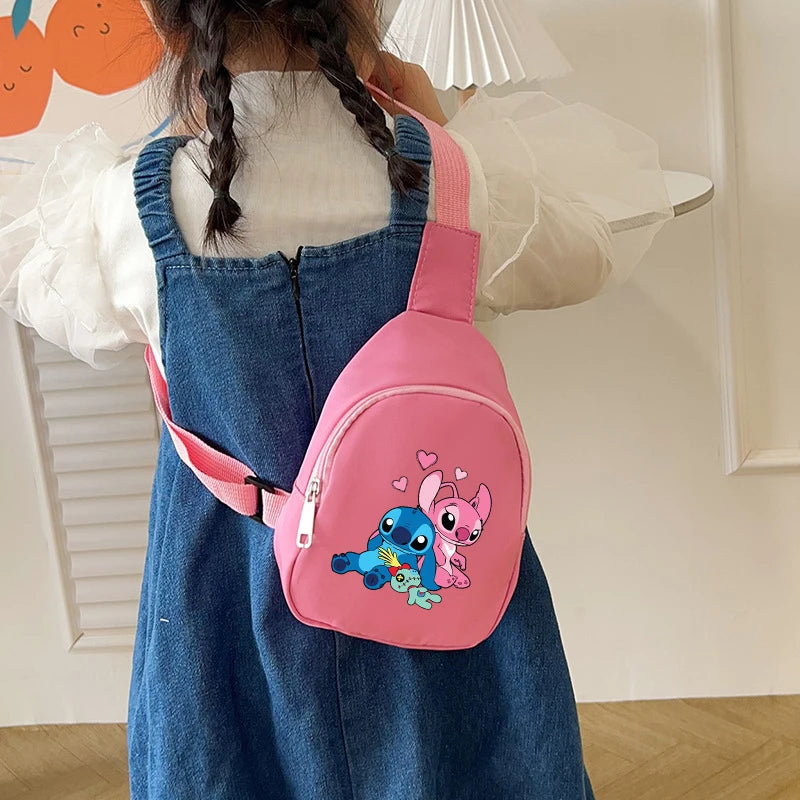 Stitch Crossbody Bag, Stylish Casual Sling Chest Bag, Small Shoulder Bag, Cartoon Print Coin Purse Everyday for Daily Travel Use