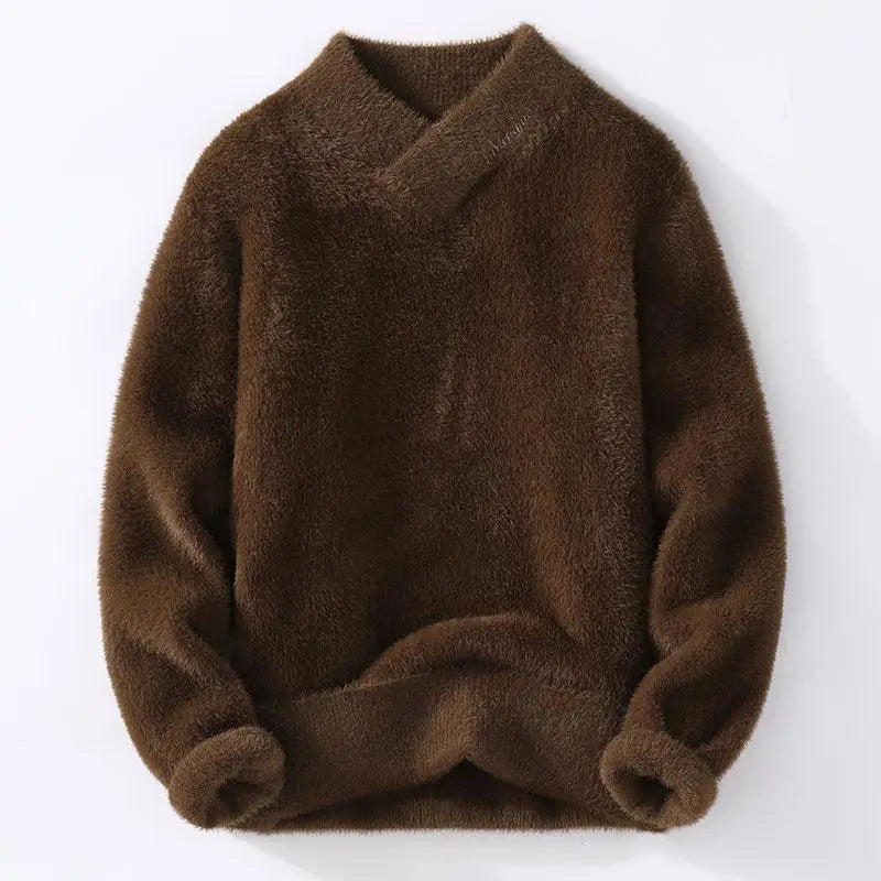 Sweaters men winter style mens warm sweater V-neck men sweaters autumn Men's wool pullovers men full size M-XXXL