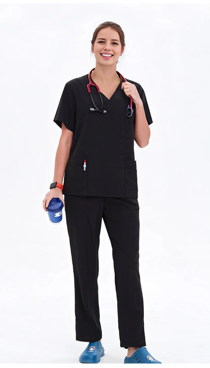 Doctor Nurse Scrub Set Hospital Uniforms Clinic Medical Surgeon Nursing Clothes Dental Pediatric Beauty Salon Work Suit S23