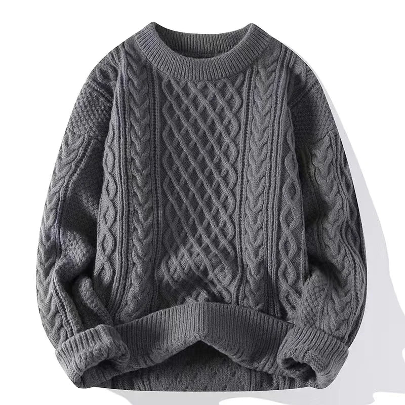 Winter Men's Sweater Men Clothing Striped Sweater Men Casual Streetwear Pullover O-Neck Sweaters Men