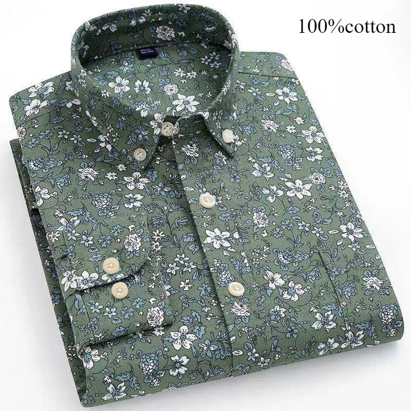 Fashion over size 7XL long-sleeve shirts for men 100%cotton Oxford slim fit plain shirt soft casual elegants designer clothes
