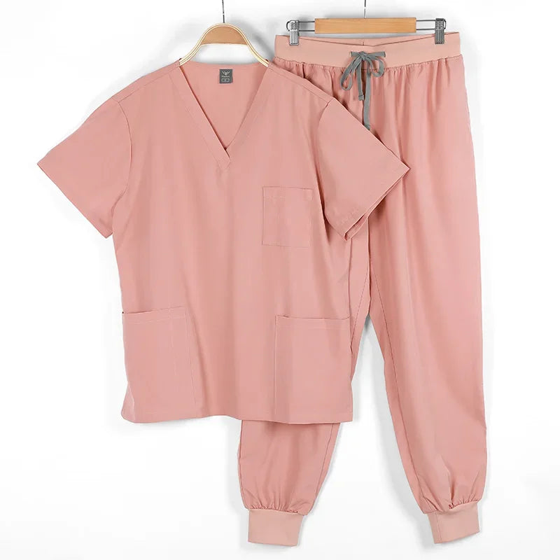 Medical Scrubs Bulk Order - Anti-Microbial Jogger Sets for Surgery/Dental/Vet/SPA/Pharmacy Multi-Pocket Workwear with Pen Slot