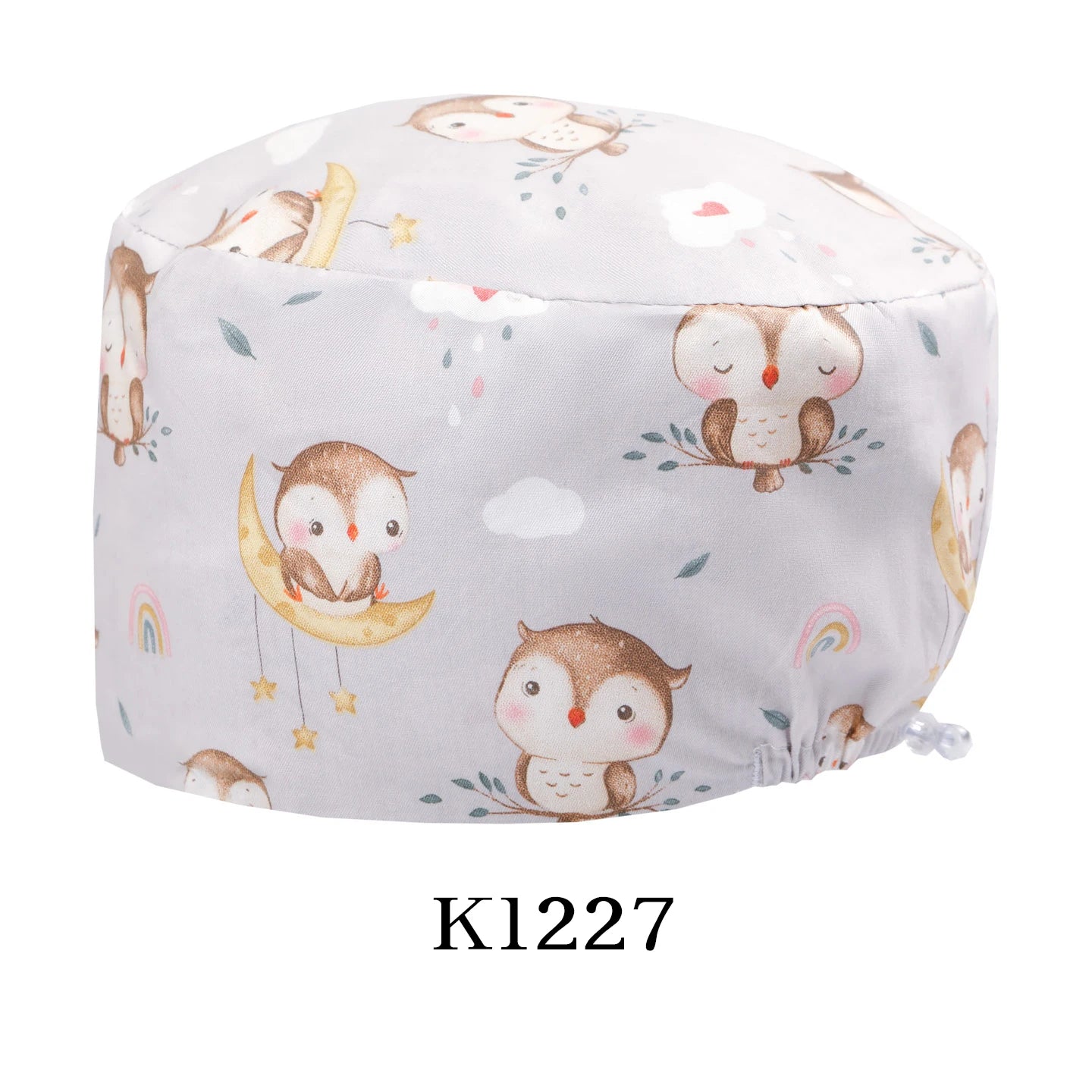 Printed Scrub Caps Dental Nursing Hats Durable Women Pediatric Cap Care Center Work Hat Comfortable  Aesthetic Scrub Cap K1235