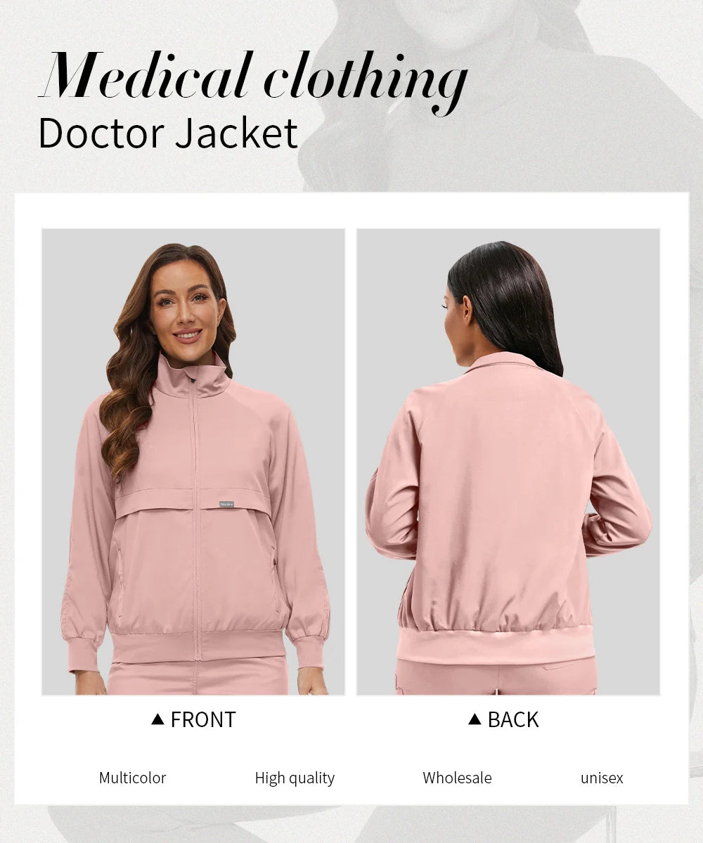 Clinical Jacket Medical Uniforms Women Hospital Pet Grooming Workwear Surgery Coat Doctor Costume Unisex Nurse Surgical Jackets