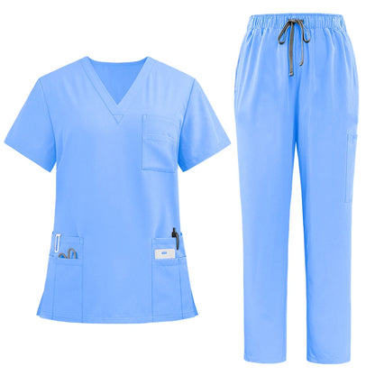 Doctor Nurse Scrub Set Hospital Uniforms Clinic Medical Surgeon Nursing Clothes Dental Pediatric Beauty Salon Work Suit S23
