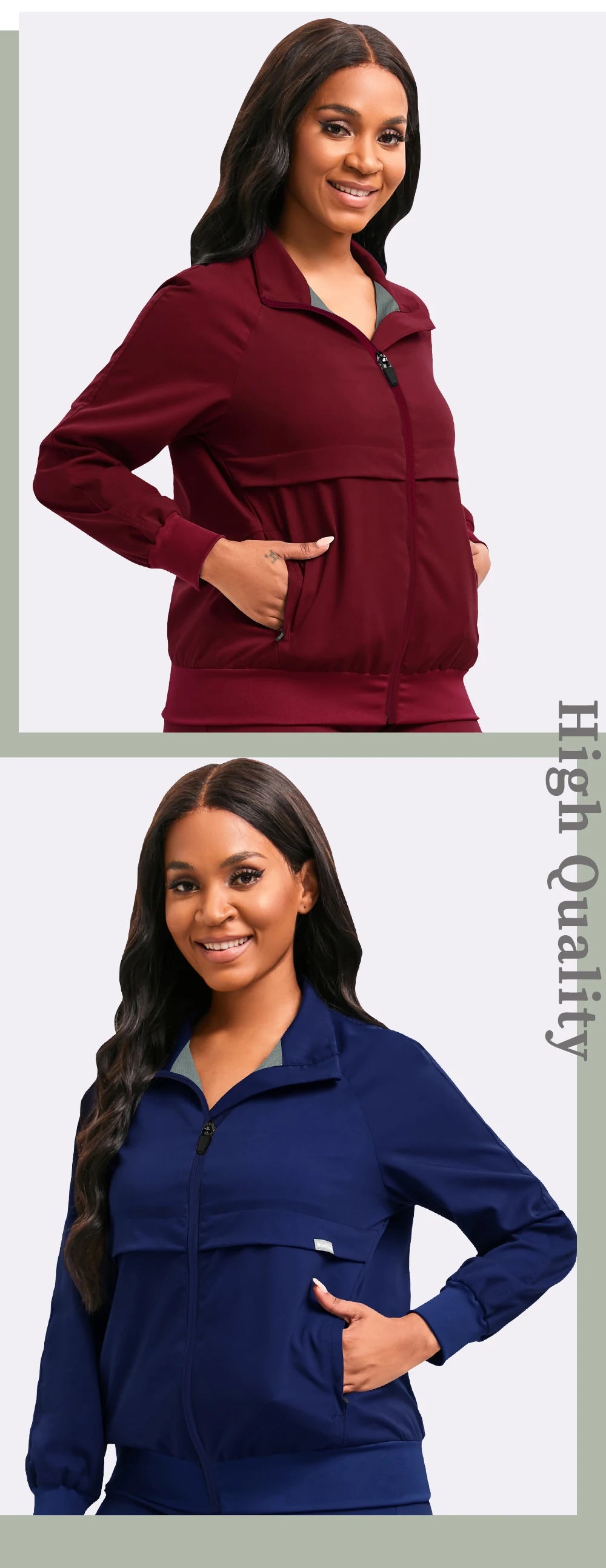 Oversized Long Sleeve Jacket With Pocket Medical Scrub Top Thick Warm Up Coat Doctor Nurse Uniform Hospital Workwear Clinic Coat