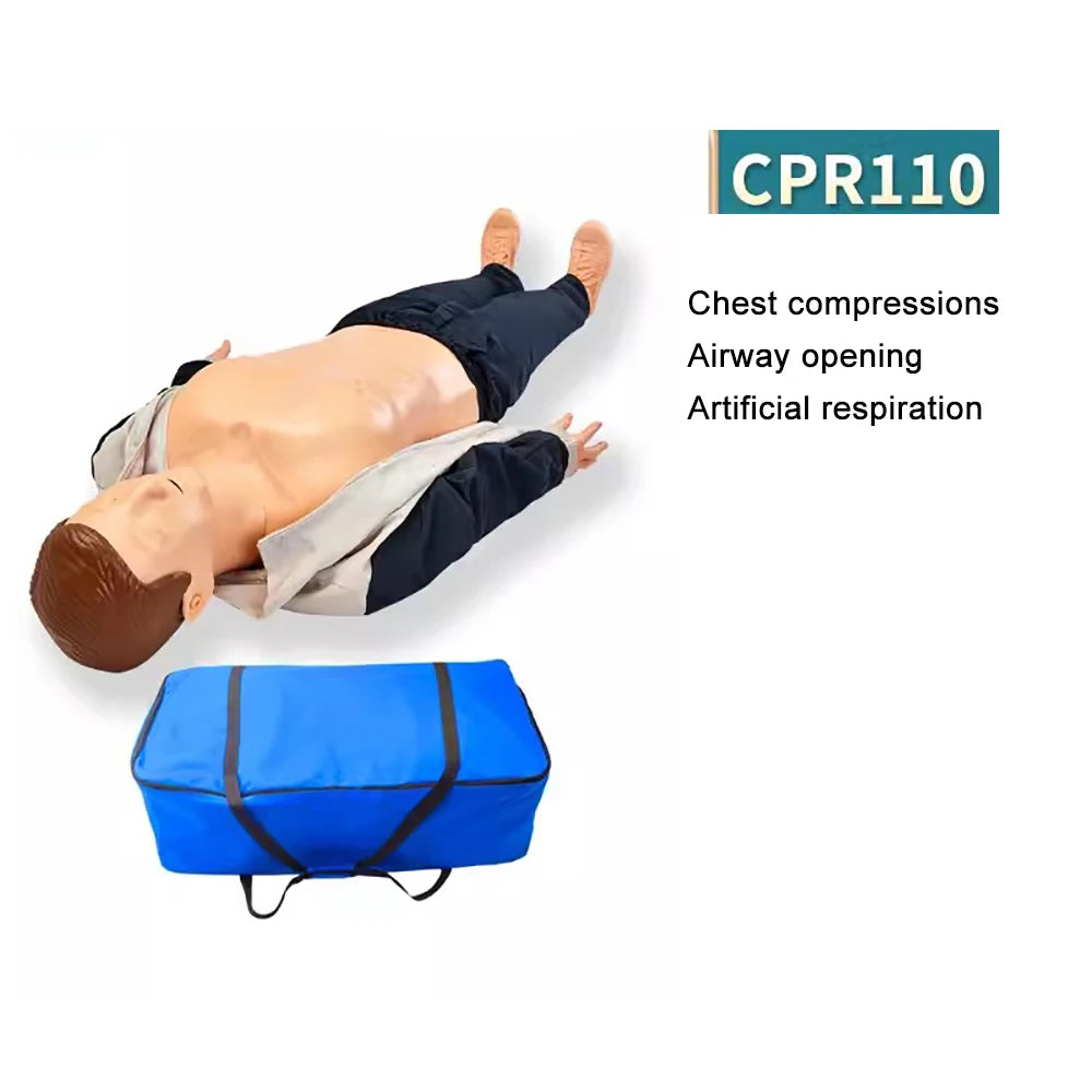 Cardiopulmonary Resuscitation Simulated Human CPR Cardiac Emergency Nursing Training Dummy Whole Body Model