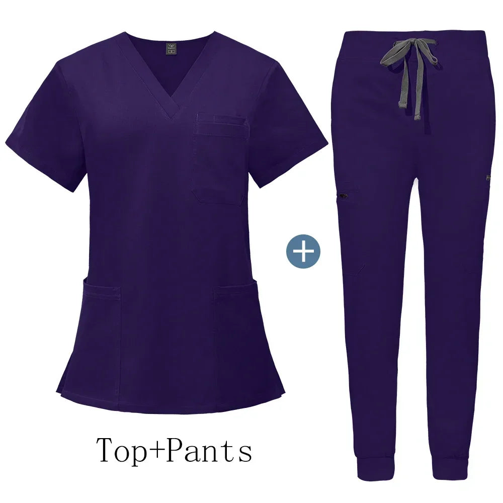 Wholesale Uniforms Doctor Nurse Work Wear Women Men Hot Sales Surgical Gowns Healthcare Nursing Articles High-quality Scrub Sets