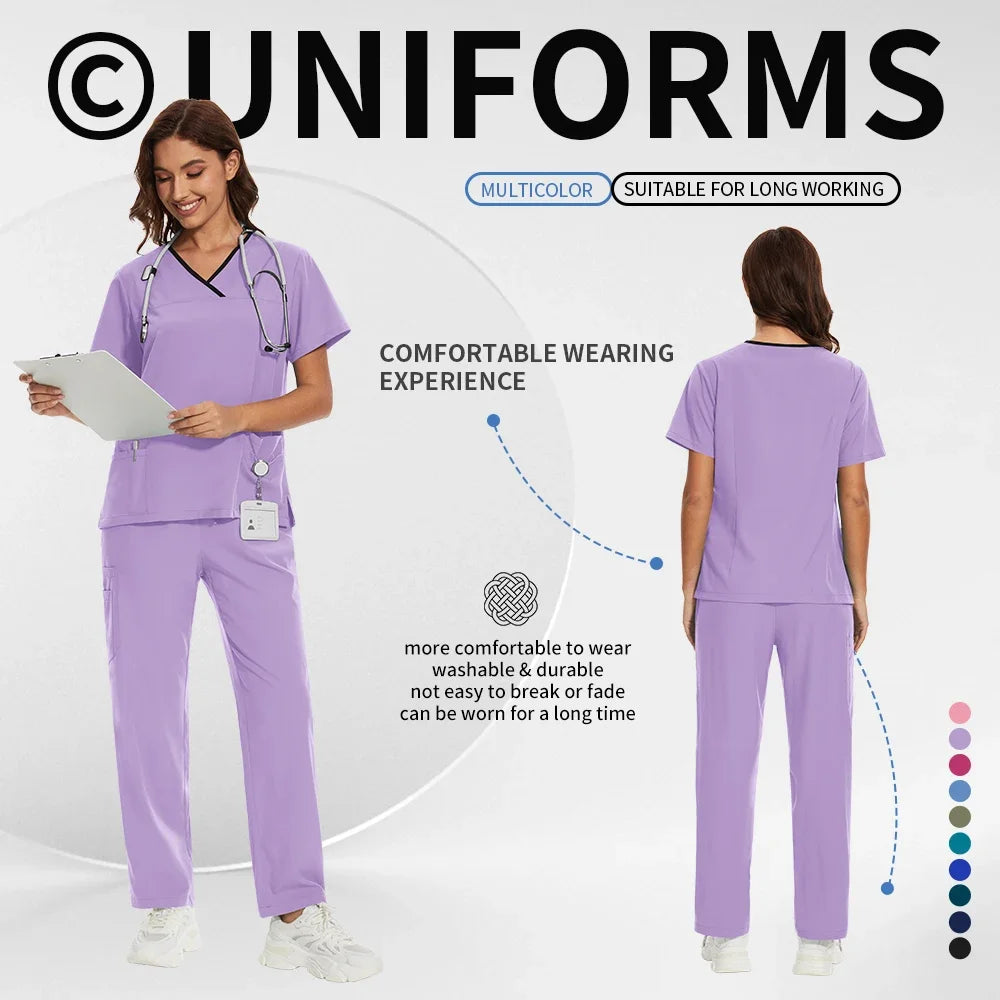 Medical Uniforms Women Hospital Nurse Scrubs Sets Pet Grooming Scrubs Unisex Clinic Nursing Surgical Uniforms Spa Uniforms Women