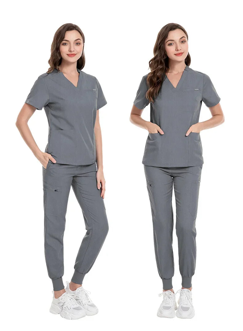 Women Scrubs Sets Nurse Accessories Medical Uniform Slim Fit Hospital Dental Clinical Workwear Clothing Surgical Overall Suits