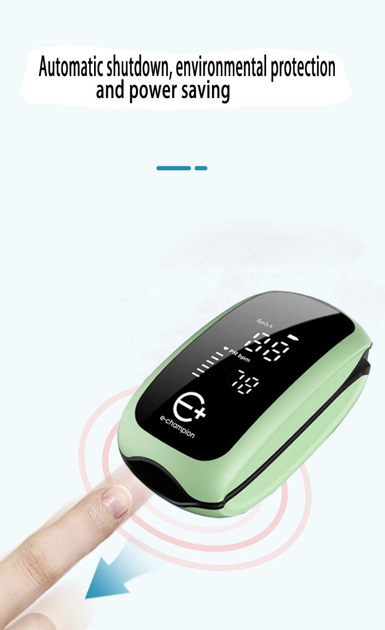 Medcial Portable Fingertip Pulse Oximeter Monitor Blood Oxygen Saturation Meter Pulse Oximeter Home Oximeter USB Rechargeale