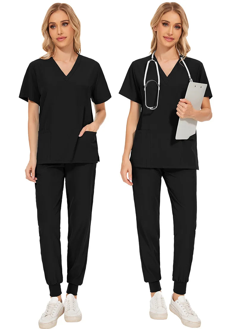 Slim Fit Medical Scrubs Uniform Women Scrub Sets Nursing Accessories Hospital Surgery Gowns Dental Clinic Beauty Salon Workwear