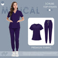 Nursing Clinical Scrubs Set Sanitary Uniform Medical Clothing Veterinary Surgical Top Pants Men Women Work Wear Dentist Overalls