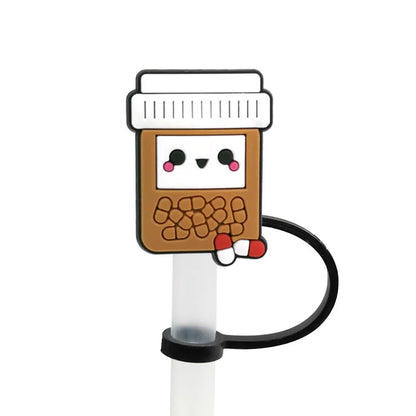 Straw Cover Cap Compatible With Stanley Cup 30&40 Oz Tumbler Water Bottle Silicone Straw Topper Fits 8mm Gift For Doctor Nurse