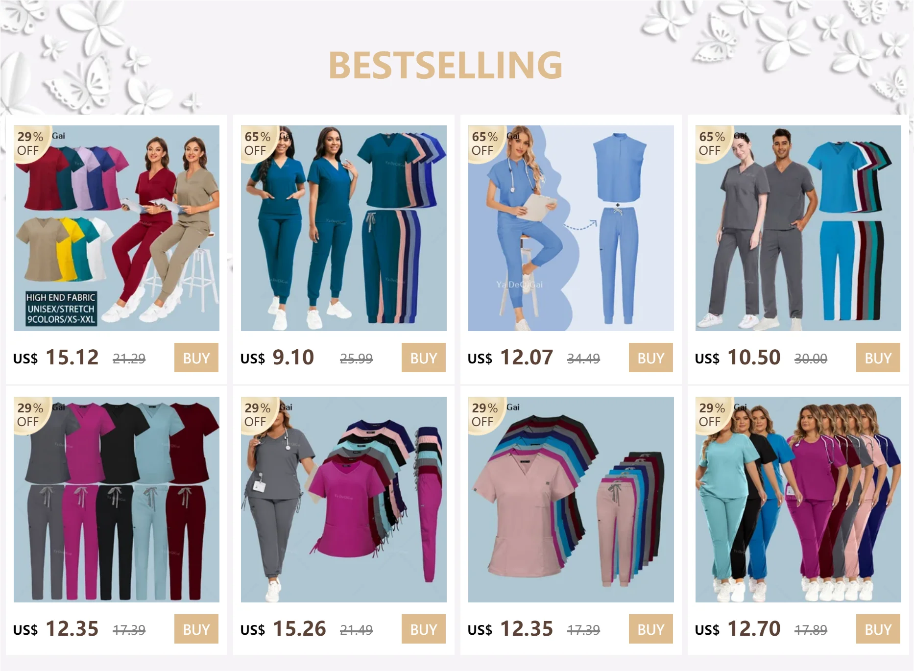 Beauty Workwear Women Medical Nurses Uniform Surgical Scrubs Set Spa Top Pants Clinic Carer Clothes Nursing Uniforms Jogger Suit