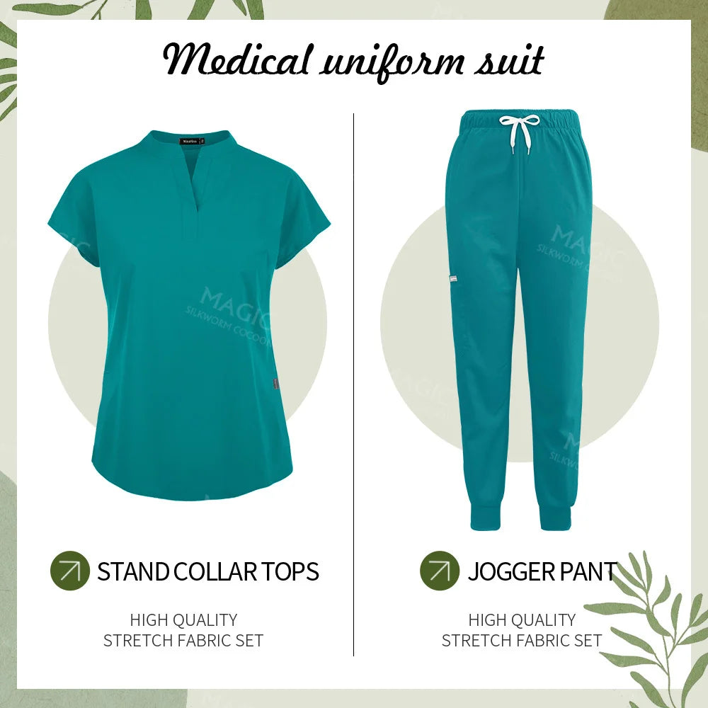 Scrubs Sets Pet Medical Uniforms Clothing Women Nurse Costume Spa Uniforms Surgery Suit Nurse Accessories Doctor Scrubs Workwear