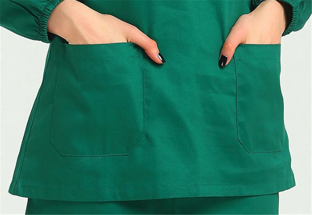 Women Scrubs Set Workwear Medical Uniform Revolution V-Neck Hospital Doctor Nurse Suit Healthcare With Pockets ouc2554