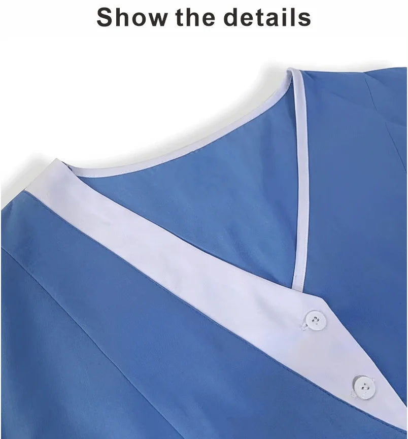 Custom Nurse UniformScrubs Tops Short Sleeve Pocket Clinic Nursing Scrub Tops Healthcare Carer Tunic Design Print Logo