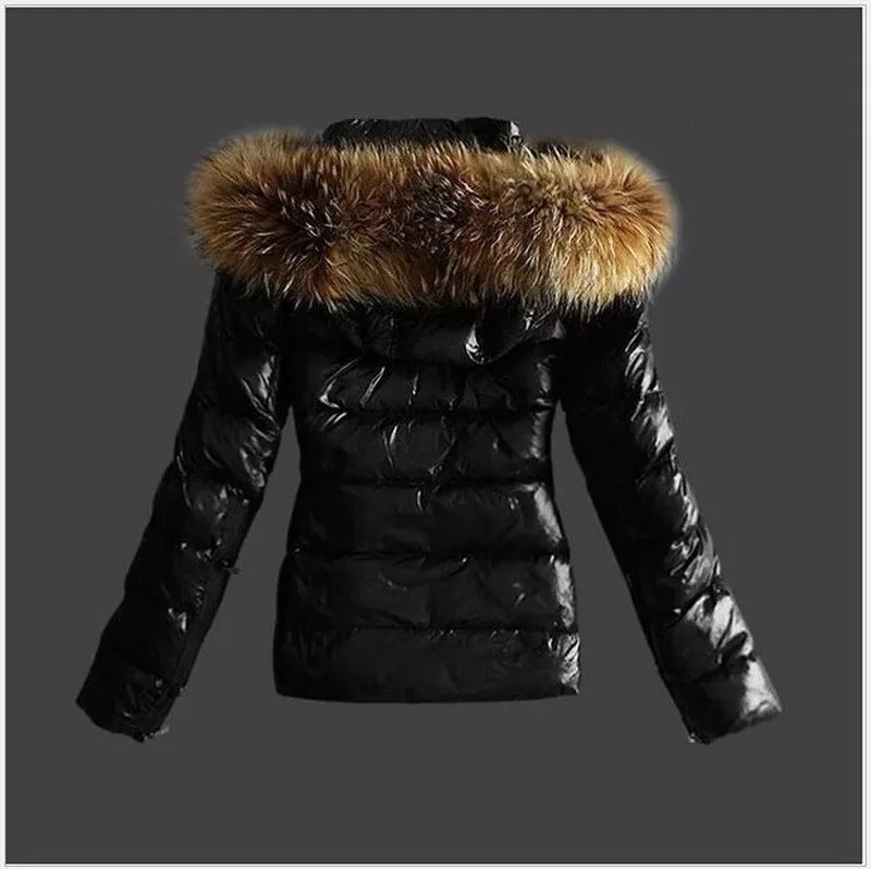 Winter Jackets Women Basic Coats Fashion Faux PU Leather Winter Jackets Women Artificial Fur Collar Coat Female Outerwear