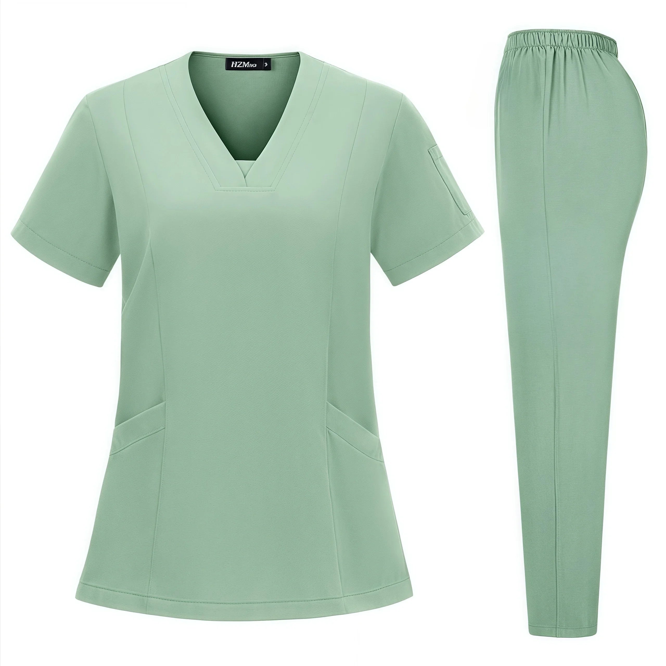 High Quality Hospital Scrubs Uniform Set Nurse Polyester Spandex Stretch Women Scrub Sets Uniforms Nursing Men Medical Scrubs