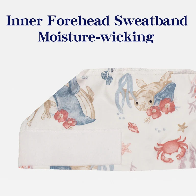 Scrub Caps for Long Hair Premium Surgical Cap Cheap Pharmacy Work Hat  Pet Clinic Doctors Dentist Nursing Cap with Buttons K1030