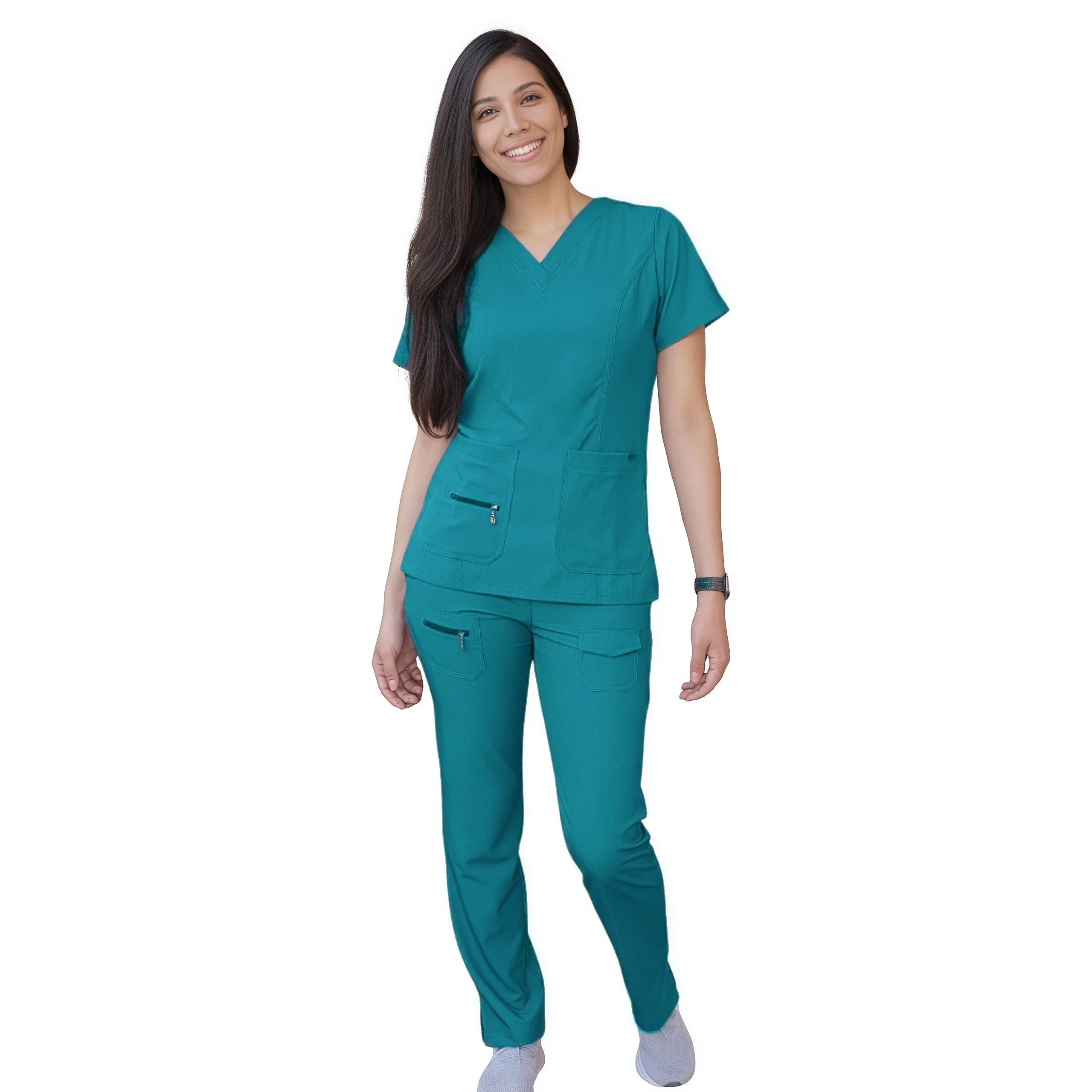 Medical Uniforms Scrubs Sets Women Hospital Surgical Uniforms Short Sleeve Top Pant Nursing Accessories Doctors Clothes Workwear