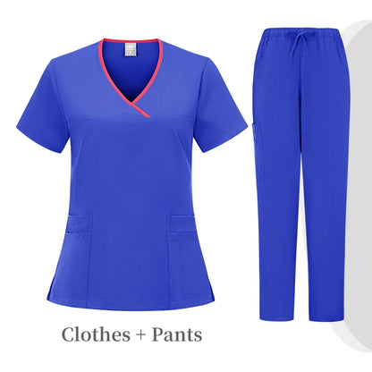 High quality color doctor nurse uniform scrubbing set Medical clothing Beauty salon work quick drying women's medical