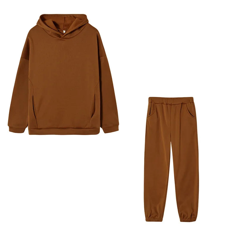 autumn tracksuit outfit set Women Two Piece Set hoodies Hooked Leisure Wide Leg Long Pants Sets Slim Fit Office Ladies Autumn