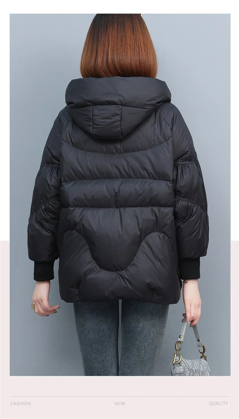 Winter Clothes Women Basic Jackets Warm Thick Down Cotton Jacket Female Short Hooded Fashion Padded-Cotton Jacket Parkas