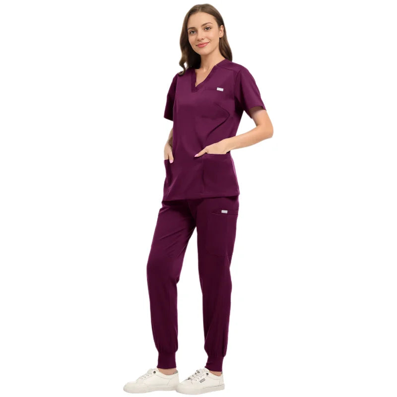Nursing Scrubs Set Anti-Wrinkle Medical Surgical Gown Wholesale Hospital Scrub Top Doctor Nurse Special Scrub Uniform Men Women