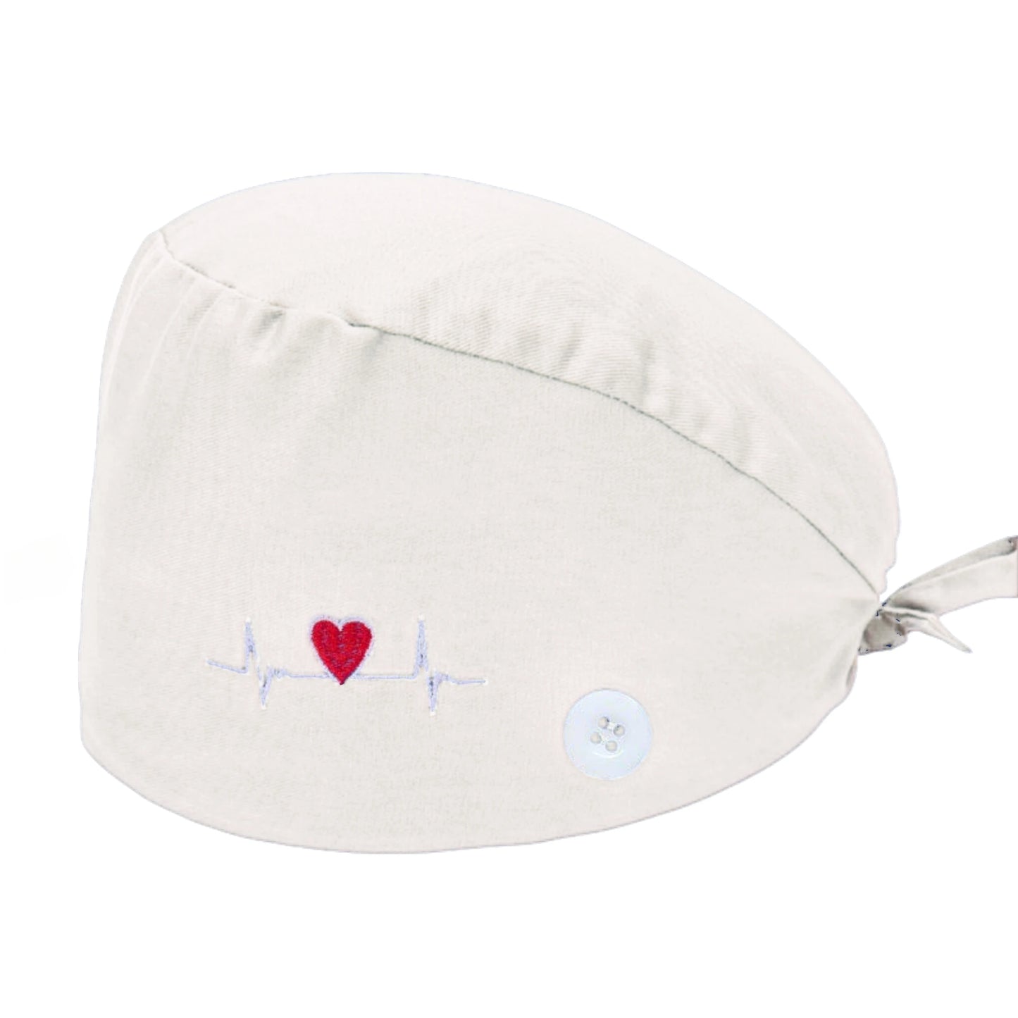 Solid color scrub cap with button pet grooming working Caps surgical cap Lab work hat womens Scrub hats nurse accessories