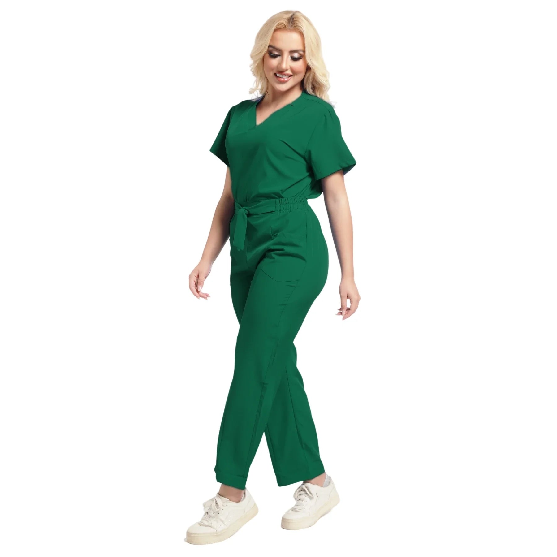 Plus Size New Style Working Scrubs Set Women Pet Nurse Uniforms Solid Color Beauty Salon Work Uniforms Medical Uniforms Workwear