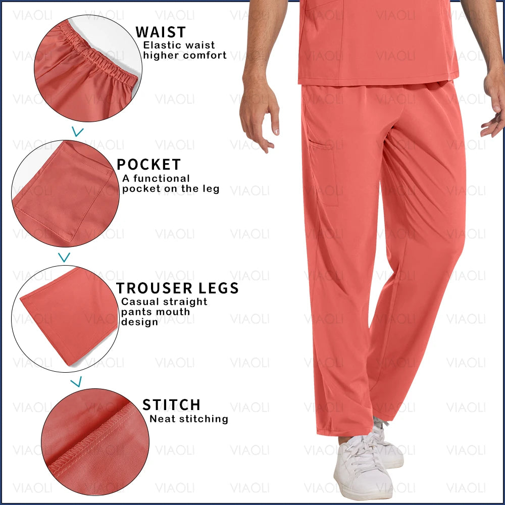 Multilcolors Beauty Work Clothes Hospital Nurse Uniforms Medical Scrub Set Women Men Clinical Clothes Dental Surgery Accessories
