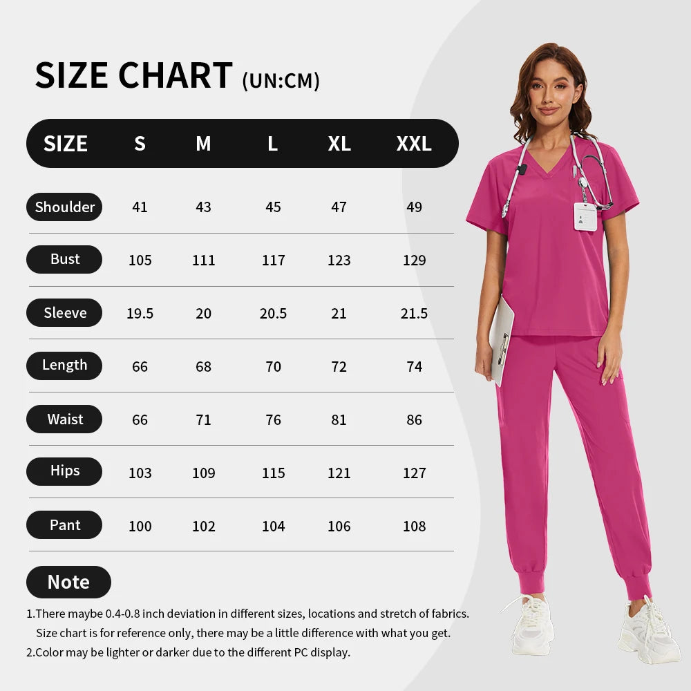 Women Men Unisex Scrub Set Medical Nursing Scrub Surgical Uniforms Beauty Salon Work Wear Clinical Scrubs Tops Pants Doctor Suit