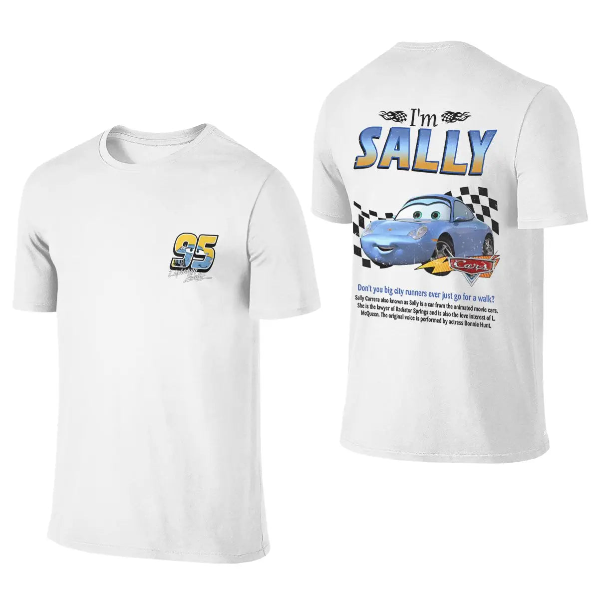 Romantic Lightning Mcqueen And Sally Matching T Shirt Outfits Double-Side Print Sally Mcqueen tshirt Tees for Couple Gifts